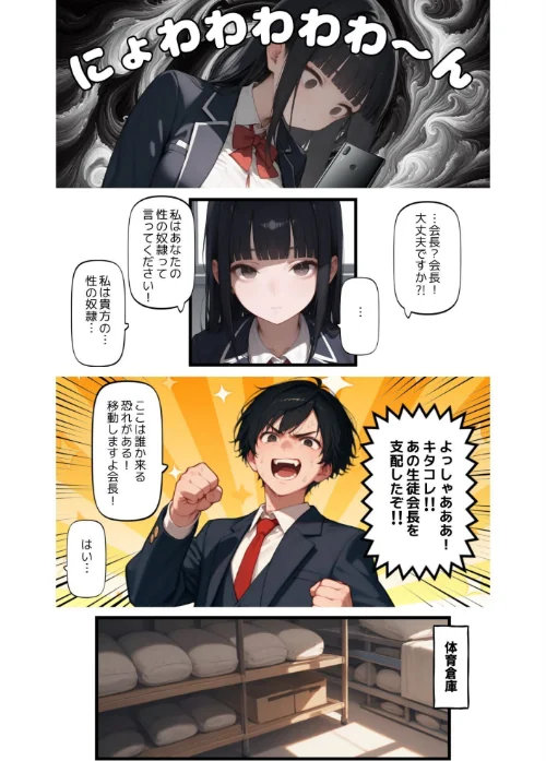 【エロ漫画】催●アプリでウザい妹と恐怖の生徒会長を支配する話（単話）/2025-12-01発売 試し読みサンプル 17ページ目