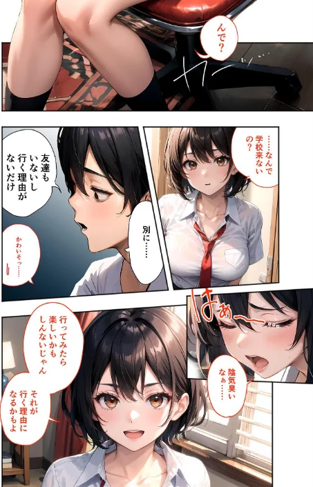 【エロ漫画】幼なじみの淫らな不登校治療 総集編 モザイク版/2024-08-24発売 試し読みサンプル 6ページ目