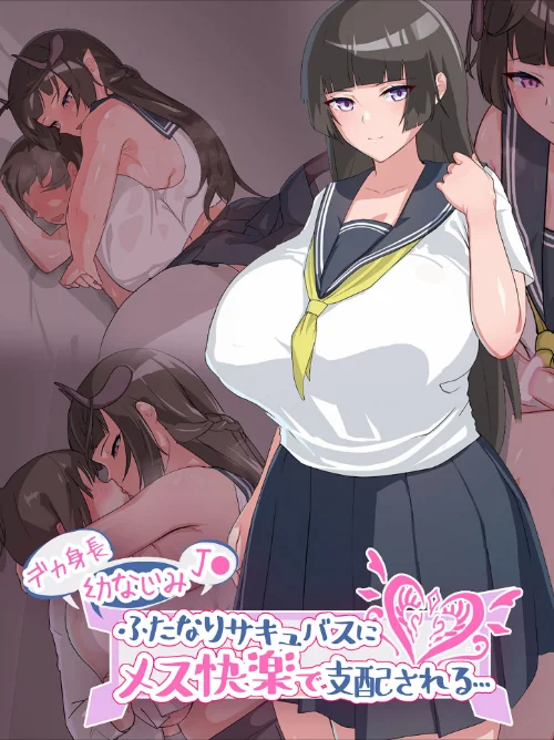 【エロ漫画】デカ身長幼なじみ●●ふたなりサキュバスにメス快楽で支配される…/2024-11-08発売 試し読みサンプル 2ページ目