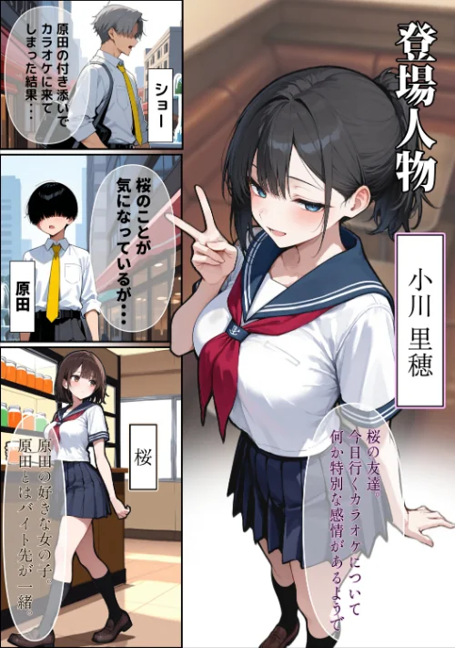 【エロ漫画】他校で噂のヤリマンちゃんに友達もいるのに、カラオケでマ〇コを貸してもらった件【棒消し修正版】(単話)/2026-07-18発売 試し読みサンプル 2ページ目