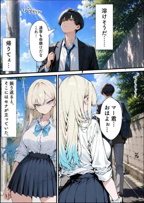 【エロ漫画】性知識に疎い幼馴染天然ギャルと本気子作りセックスしちゃう話【棒消し修正版】（単話）/2026-08-18発売 試し読みサンプル 2ページ目