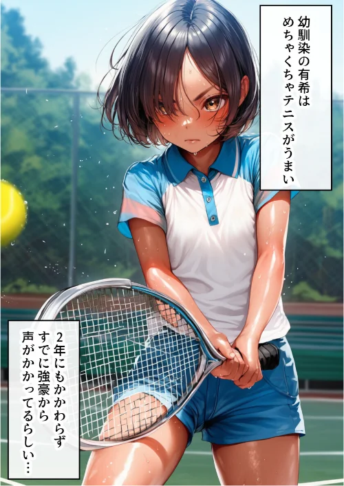 【エロ漫画】幼なじみは隠れ巨乳！テニス部で一番かわいいボーイッシュ少女とイチャラブSEX【モザイク版】（単話）/2026-08-29発売 試し読みサンプル 2ページ目